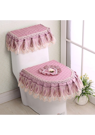 Hangfox Dokuma Üçlü Tuvalet Kılıfı Seti - Toz Koruyucu, Dayanıklı Ve Şık Tasarım Yüksek Kaliteli Dokuma Mavi Diğer