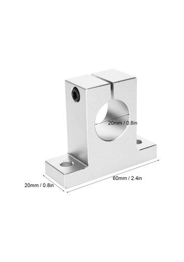 Tenfowee Sk20 Alüminyum Eksen Sabitleme Braketi - 20mm İç Çaplı, Ağır Yük Taşıyan, Dayanıklı Ray Aksesuarı 2 Adet Diğer