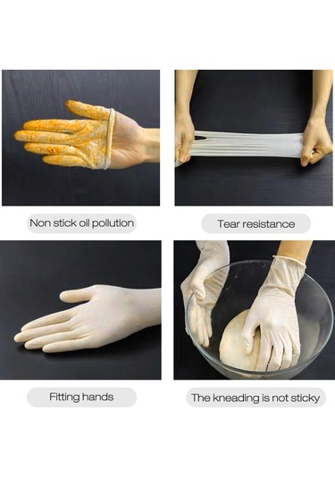 Suofeng 100 Adet Tek Kullandım At Gantsi: Lateks, Steril, Tozsuz, Esnek, Bez Renkli, Kirleticiyi Engeller, Nemli Durumlarda Tutuşu İyidir Bej