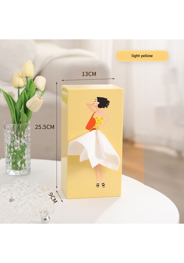 Açık Sarı Masaüstü Kağıt Kutusu, Modern, Sade Ve Çok İşlevli A