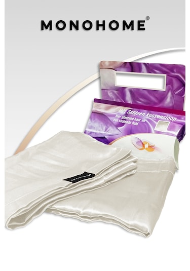 Güzellik Yastığı %100 Ipek Saten 2 Adet Luxury Yastık Kılıfı Krem