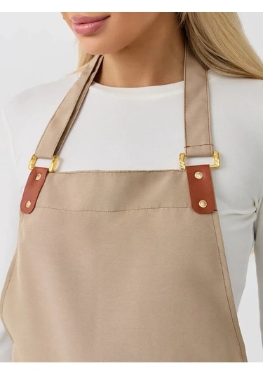 Dadilove Mutfak Önlüğü, Şef Önlüğü, Manikür Ustası İç 365973125 Bej