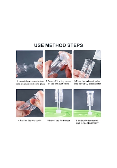 Flyeer Fermantasyon İçin Hava Kilitleri, Silikon Grommetli Fermantasyon Hava Kilidi, Muhafaza, Bira Yapımı,, Lahana Turşusu İçin