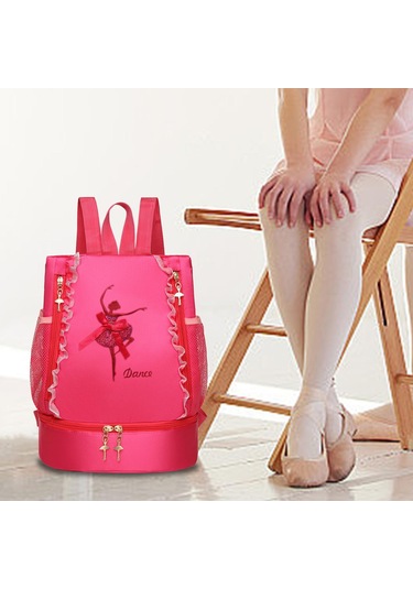 Suntek Bale Çantası Spor Yüzme Seyahat Jimnastik Için Sevimli Nakış Kırmızı