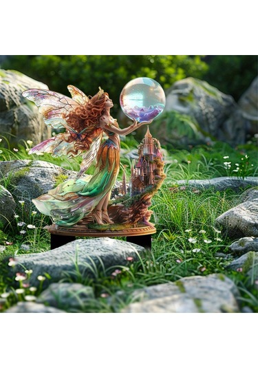 Peri Ve Kristal 2d Düz Akrilik Dekorasyon Bahçe Dekorasyonları