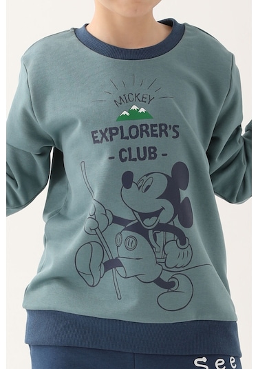 Mickey Mouse Pastel Yeşil Erkek Çocuk Eşofman Takımı