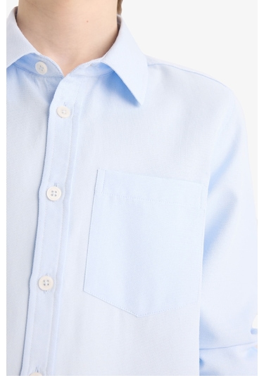 DeFacto Erkek Çocuk Polo Yaka Oxford Uzun Kollu Gömlek F2630A825SMBE343