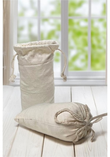 Pamuklu Organik Bez Tarhana Torbası 3'lü Bej