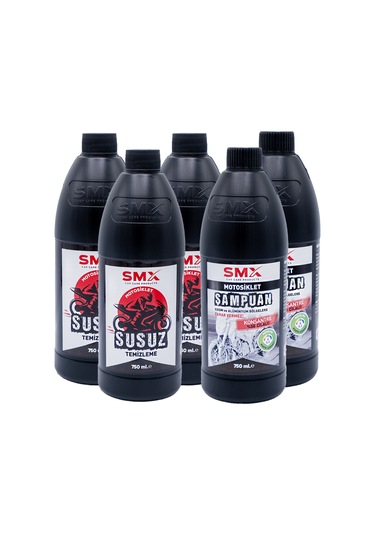 Motosiklet Susuz Temizleme 750 Ml 3 Adet + Motosiklet Şampuan 750 Ml 2 Adet 5 Al, 3 Öde