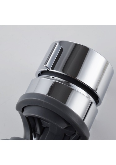 Vkemall Chrome Kaplı El Duşu Braketi - 18-25mm Borular İçin Yükseklik Ayarlı 360 Döner Tutucu - Kaydırma Çubuğu Skratç Korumalı Sabitleyici Gümüş