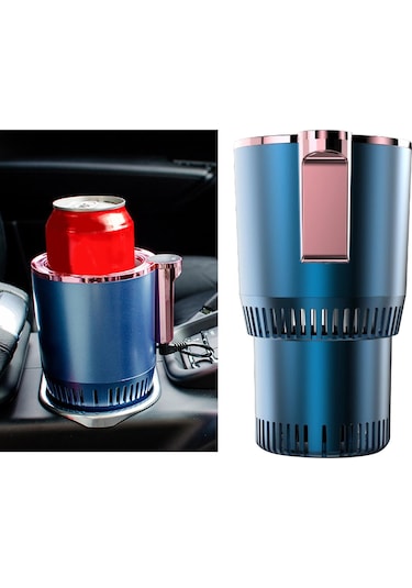 Suntek 2'li Araç İçi Bardak İçecek Su Isıtıcı Soğutucu Mavi