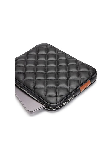 Apple Uyumlu - Unisex iPad  Air iPad  Pro & Matepad & Galaxy Tablet Kılıfı 11" Deri Kapitone -siyah