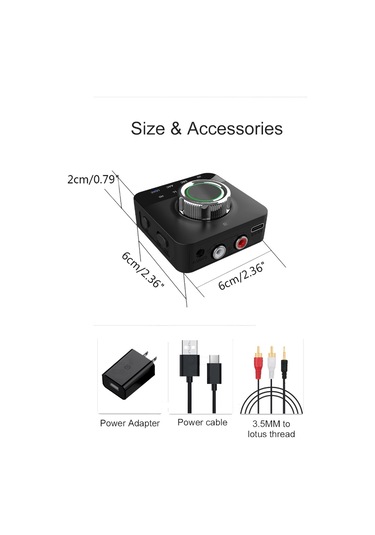 Ldac Bluetooth Uyumlu 5.0 Ses Alıcısı, Mikrofonlu Rca 3.5mm Aux 3dstereo Müzik Aptx Kablosuz Adaptörü, Tv Araba Hoparlörü