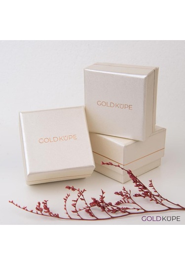 Goldkupe 14 Ayar Altın Mineli H Harf Küpe 0,56 Gr-6039