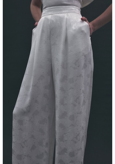 Sateen Camila Pantolon - Ekru-137188 Ekru