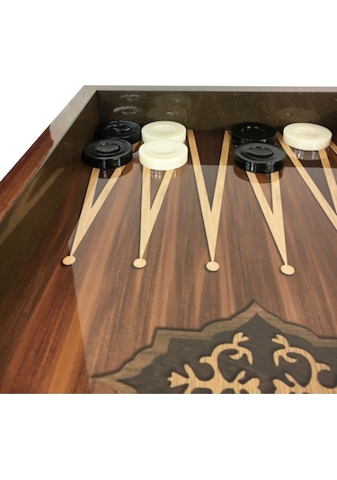 Star Antik Ceviz Tavla Ve Satranç Takımı