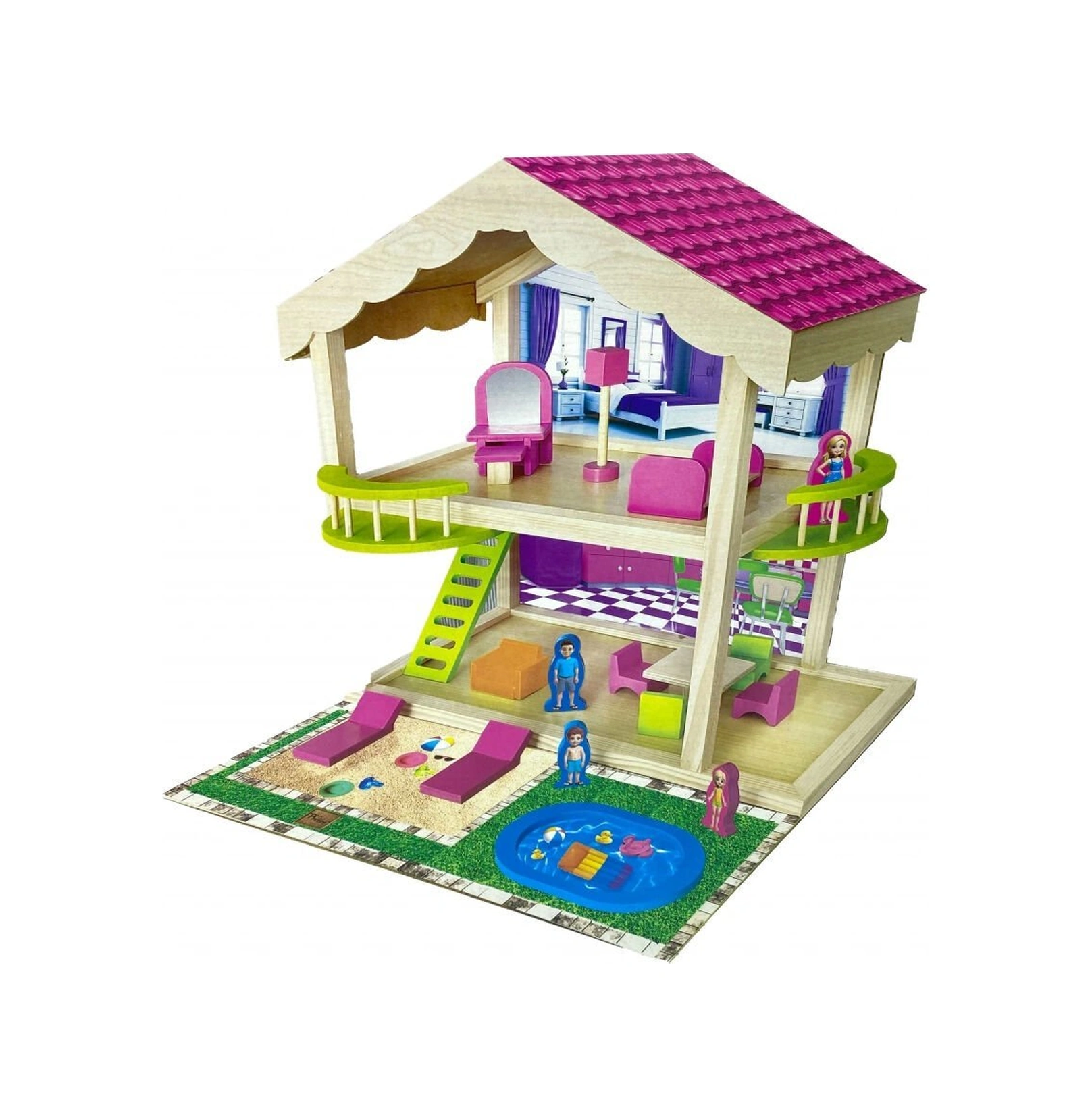 Ony-414 Kutuda Ahşap Villa Seti