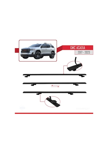 Gmc Acadia 2017-2023 Arası İle Uyumlu Basıc Model Ara Atkı Tavan