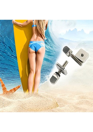 Xurunkeji 10 Adet Fin Vidaları Paslanmaz Çelik Başparmak Fin Vidası Ve Plaka Evrensel Fin Vidaları Aletsiz Fin Vidası Surf Longboard İçin 7x7x3cm