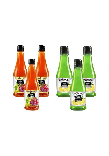 Doğanay %100 Limon Suyu 500 Ml Ve Üzüm Sirkesi 500 Ml 6 Li Karma Paket