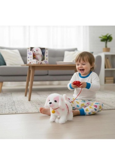 Peluş Oyuncak Köpek Kumandalı Pilli Kuyruk Sallayan Sesli Haraketli