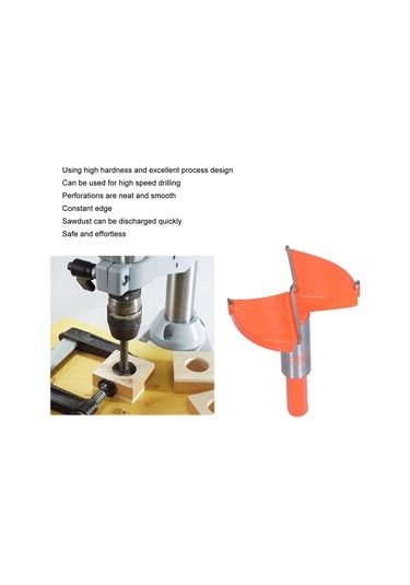 Symbee Karbür Madenli Ahşap Delici, Forstner Matkap Ucu, 60mm, Hızlı Talaş Atma, Yüksek Sertlik, Ahşap Tahta Delme İçin