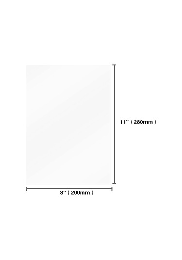 Kangvka Sla/dlp 3d Yazıcı Uyumlu Fep Filmi - Şeffaf, 0.1mm Kalınlık, 280x200mm Boyut, 5 Adet Paket