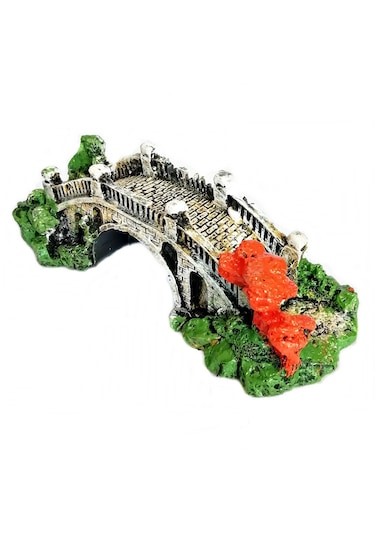 Taş Köprü Akvaryum Dekoru 16 Cm - Renk Turuncu