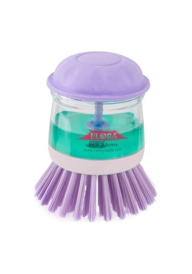 Flora F389 Deterjan Hazneli Bulaşık Fırçası