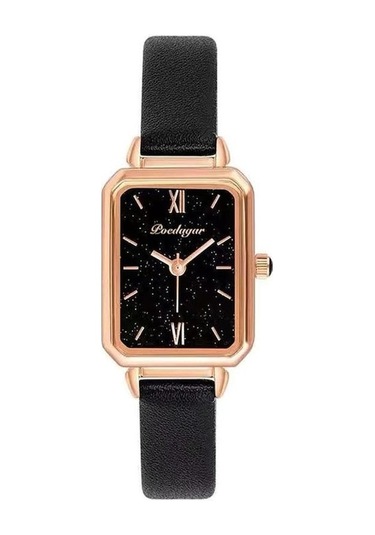 Novahub Siyah Kadın Saatler Moda Yeşil Kare Deri Kuvars İzle Üst Marka Lüks Su Geçirmez Bayanlar Kol Saati Kız Arkadaşı Siyah