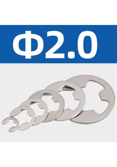 Youtek 304 Çelikten Yapılmış 120 Adet E Tipi Kalkan Tırnakları - 1.5mm'den 10mm'ye Çap Aralığı