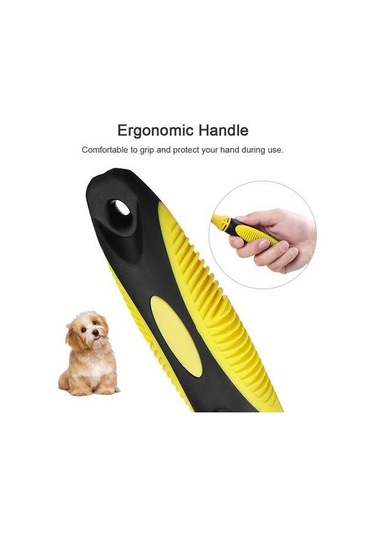 Profesyonel Köpek Fırçası Dematting Nazikçe Verimli Güvenli Pet Tarak Rake Kaldırır Altceç Knot Ahşap Saplı Köpek Köpek Tarak