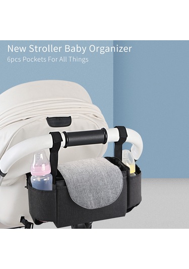 Neevoyu Siyah Çok Fonksiyonlu Bebek Çantası - Geniş Hacimli, Dayanıklı, Dışarı Çıkışlar İçin Anne Çantası Siyah