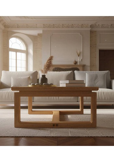 Ginza Orta Sehpa Masif Ağaç 120 X 80 Meşe