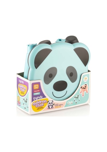 Panda Çocuk Taburesi Mavi