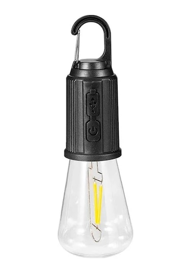 Rustik Taşınabilir Şarjlı Tasarruflu Ampul 10w Led Lamba Type-c Şarj Askılı Asma Aydınlatma T020 53 Çok Renkli