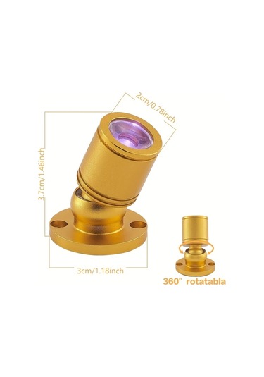 Willowhaven 4 Adet Altın Led Uv Siyah Işık, Floresan Ve Dekorasyon Aydınlatma Altın Rengi