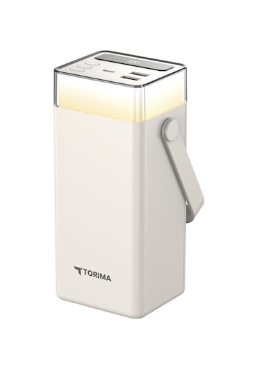 Torima TRM-1041 40000 Mah Hızlı Şarj Dijital Göstergeli RGB Led Işıklı Powerbank Beyaz