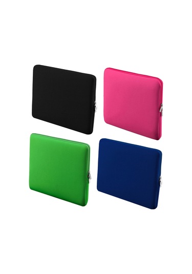 Aubyhe 15"-15.6" Dizüstü Bilgisayar & Ultrabook Kılıfı - Pembe, Kabarcık Yastıklı Koruma, Hızlı Fermuar Açılışlı Zarf Desenli Pembe