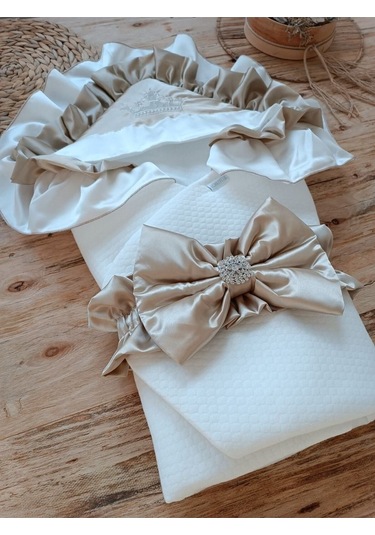 S.kahve Kız Erkek Bebek Battaniyesi Kundağı %100 Pamuklu Doğal Organik Uyku Hastane Çıkısı Yenidoğan Sütlü Kahve