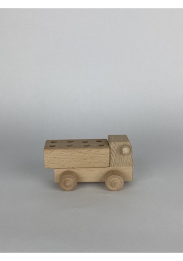 Ahşap Küçük Oyuncak Dikdörtgen Kamyon