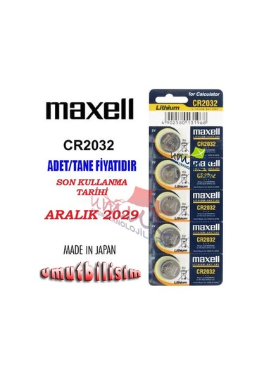 Maxell Cr 2032 5'li Lityum Pil