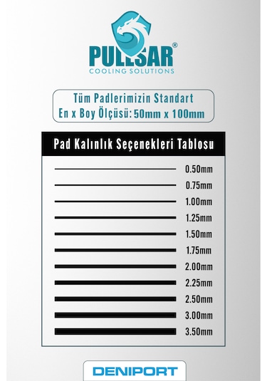 Pullsar Ice Dragon Ultra Termal Pad 100 x 50 x 3.00 MM 20.0 W/M x K