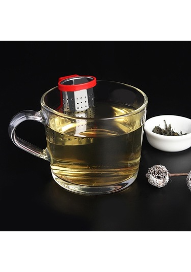 Sones Ev Paslanmaz Çelik Çay Süzgeci Basit Ve Taşınabilir Çay Filtresi Mavi