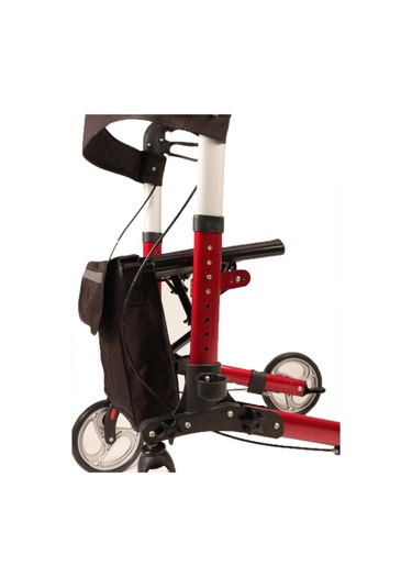 4 Tekerli Yürüteç Rollatör Lüx Oturaklı Katlanabilir Lüx Alüminyum