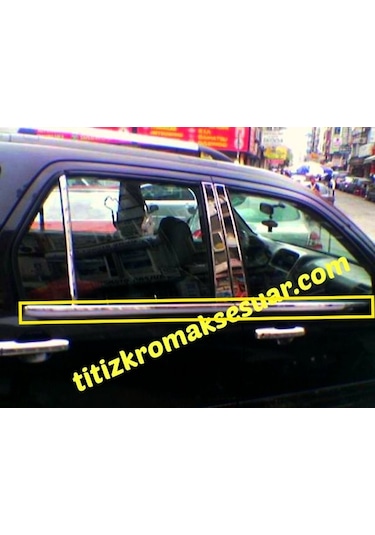 Honda Crv 2002-2006 Krom Cam Çıtası Aksesuarı 4 Parça P. Çelik