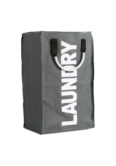 Cbtx Pratik Katlanabilir Kirli Giysileri Yıkama Çamaşır Sepeti Alaşım Saplı Dayanıklı Koyu Gri Diğer