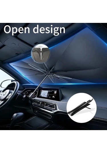 Chuangyinshop 1 Adet Suv Mpv İçin Katlanır Titanyum Alaşımlı Oto Güneşlik Dayanıklı Yalıtımlı