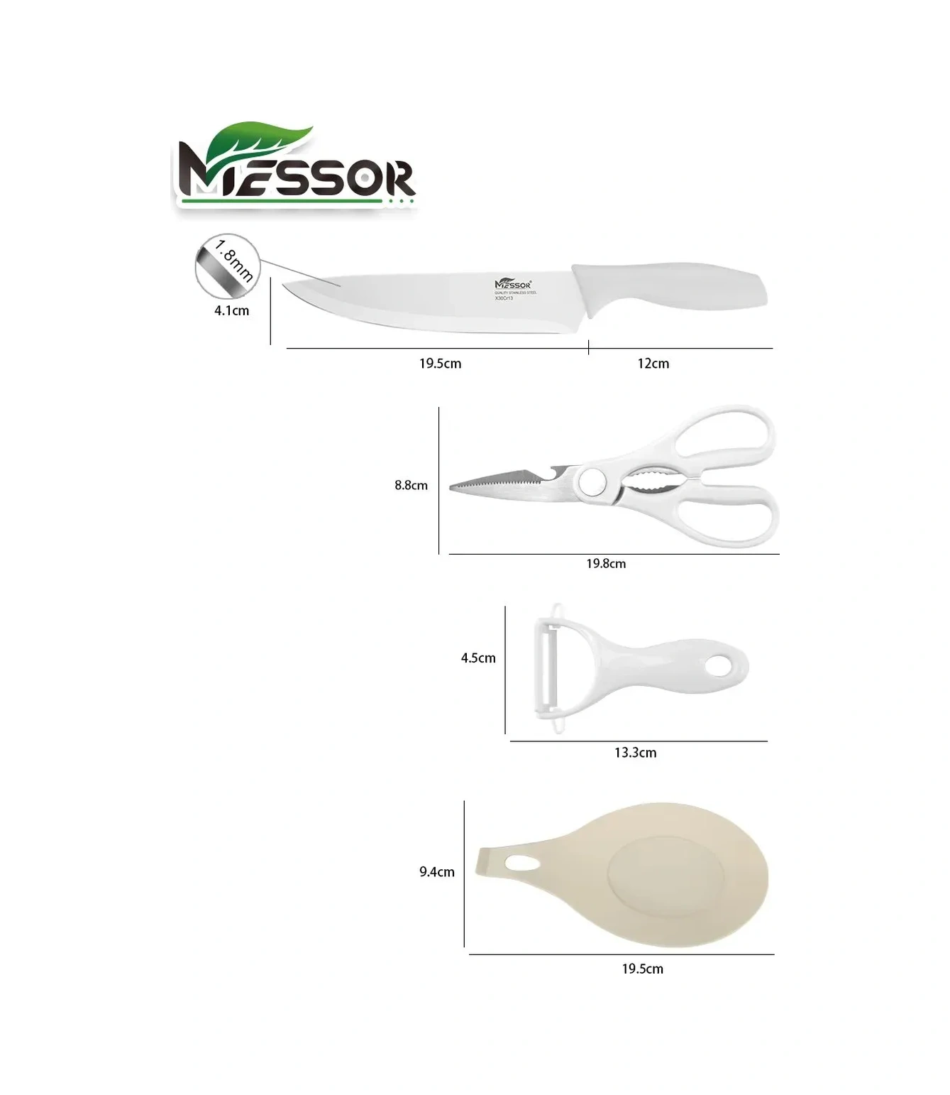 Messor Plastik Kesme Tahtaları Standlı 3 Adet 332674353 Gri