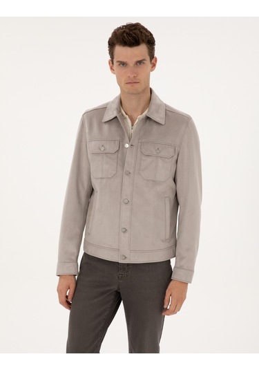 Pierre Cardin Erkek Gri Deri Mont-kaban 50318156-100 Gri